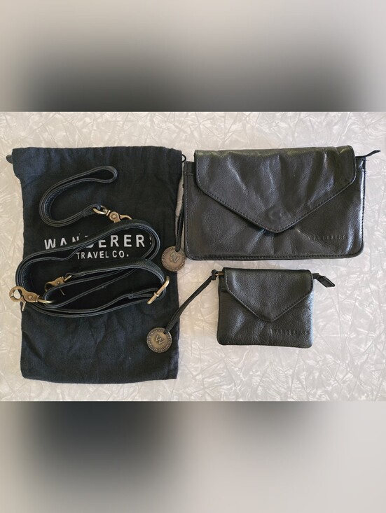 Wanderers Travel Co Handbags - Wanderers Travel Co - Petite Marseille Crossbody + Card Wallet - Black